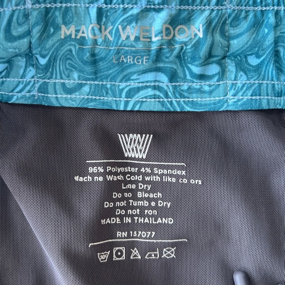 Mark Weldon Total Eclipse Swim Trunk in Teal Blue Green, size L - Picture 6 of 8